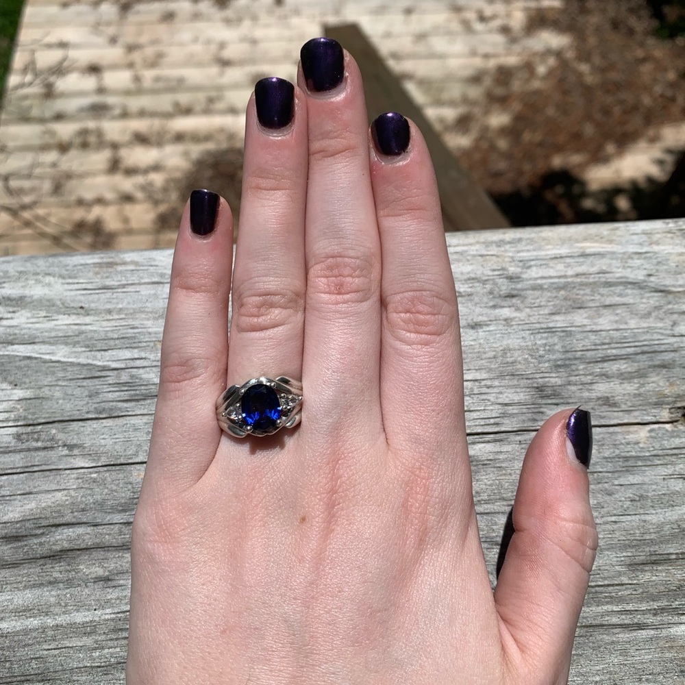 Large Sapphire Ring 😍✨💍 - Picture 2 of 4